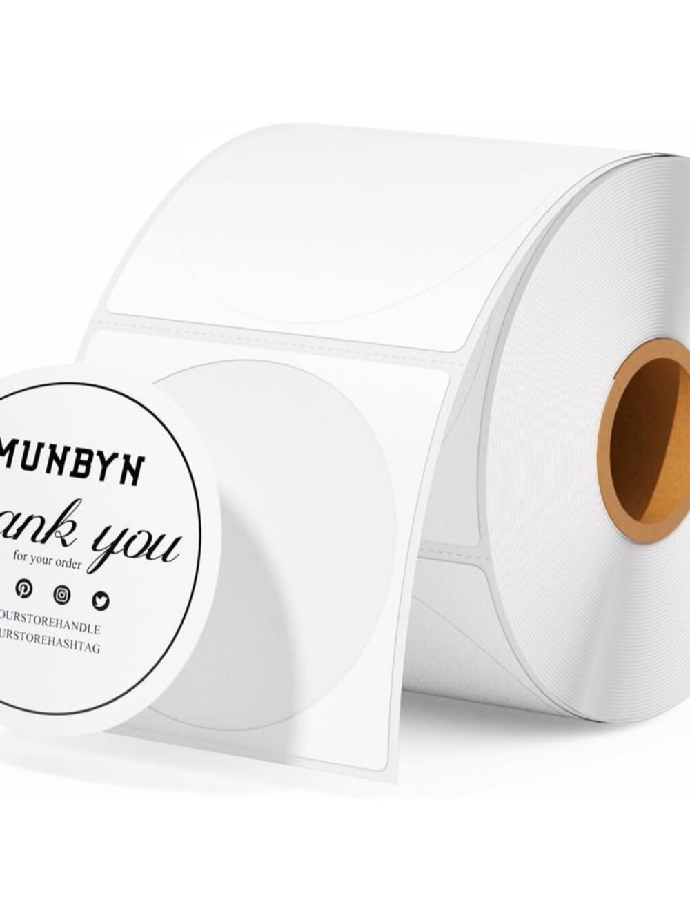 2 Inch Circle Thermal Labels for Business, 750 Sheets/1 Roll